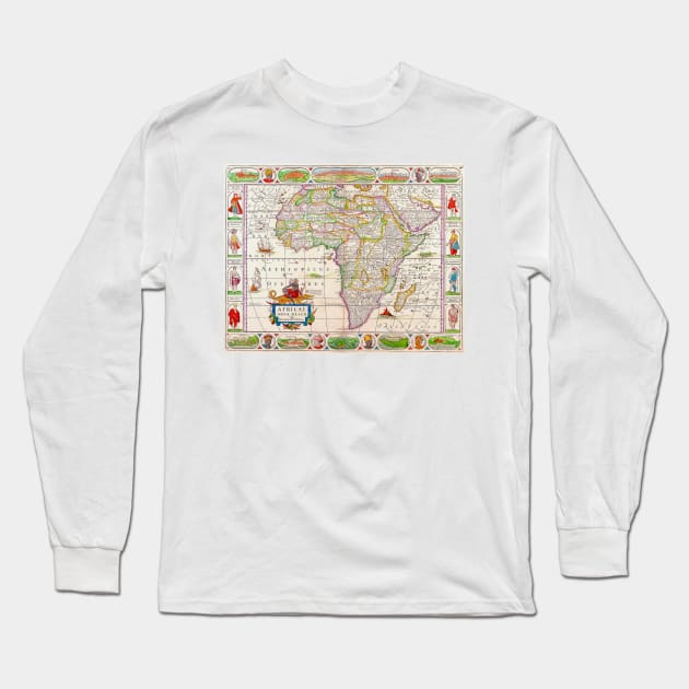 Ancient Africa Map 2 Long Sleeve T-Shirt by Culturio